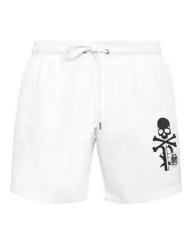 Мужские пляжные шорты PHILIPP PLEIN, белый