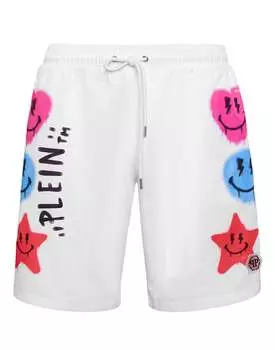 Мужские пляжные шорты PHILIPP PLEIN, белый