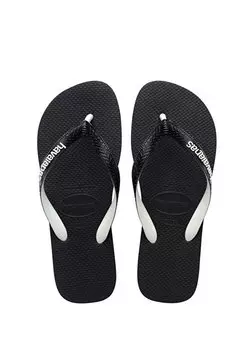 Мужские пляжные тапочки с логотипом top black Havaianas