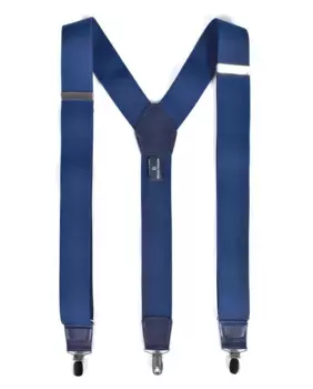 Мужские подтяжки темно-синего цвета с застежкой-клипсой Miguel Bellido, тёмно-синий