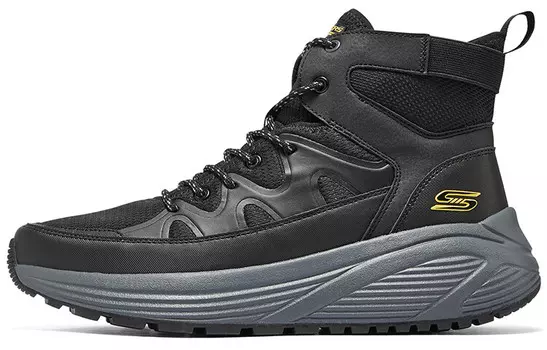 Мужские походные ботинки Bob's Mid Top черного цвета Skechers