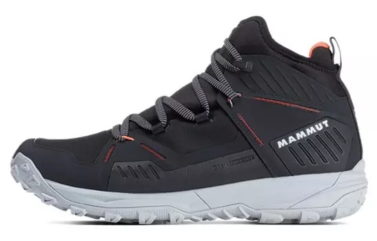Мужские походные ботинки Saentis средней высоты, черные, оранжевые, цветные блоки Mammut