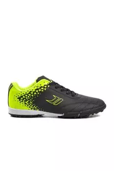 Мужские полевые туфли Astroturf 126 черно-неоново-желтые Ayakmod