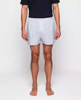 Мужские полосатые хлопковые боксеры Mirto, темно-синий
