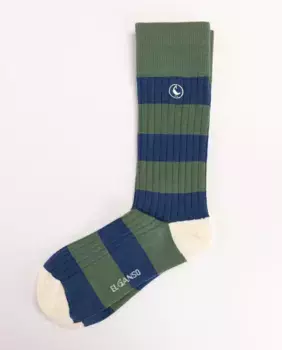 Мужские полосатые ребристые хлопковые носки El Ganso, цвет Caqui