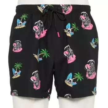 Мужские полосатые шорты Retrofit, черный