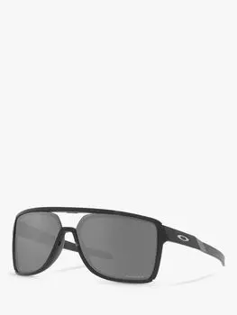 Мужские поляризованные солнцезащитные очки Oakley OO9147 Castel Prizm, матовые черные чернила/серый