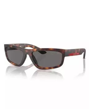 Мужские поляризованные солнцезащитные очки, PS 05ZS PRADA LINEA ROSSA, черный