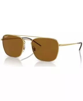 Мужские поляризованные солнцезащитные очки Ray-Ban, золотой