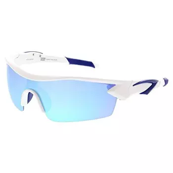 Мужские поляризованные солнцезащитные очки Tek Gear 71 мм в пластиковой полуоправе со защитной оправой, белый