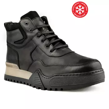 Мужские повседневные ботинки черные на теплой подкладке Tendenz