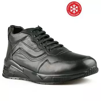 Мужские повседневные ботинки черные на теплой подкладке Tendenz