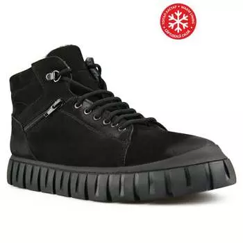 Мужские повседневные ботинки черные на теплой подкладке Tendenz