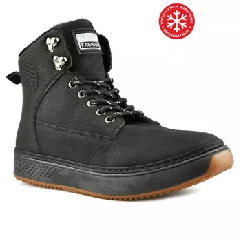 Мужские повседневные ботинки черные на теплой подкладке Tendenz