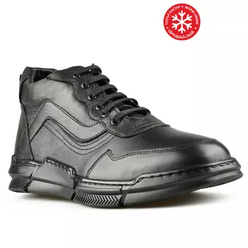 Мужские повседневные ботинки черные на теплой подкладке Tendenz