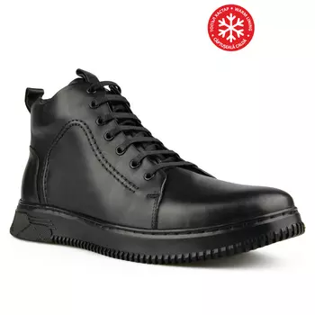 Мужские повседневные ботинки черные на теплой подкладке Tendenz