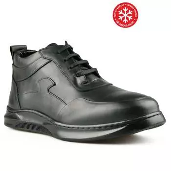 Мужские повседневные ботинки черные на теплой подкладке Tendenz