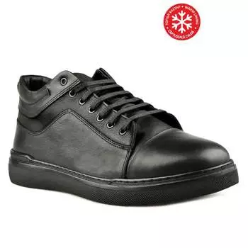 Мужские повседневные ботинки черные на теплой подкладке Tendenz