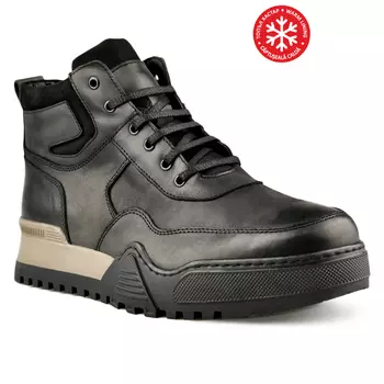 Мужские повседневные ботинки черные на теплой подкладке Tendenz