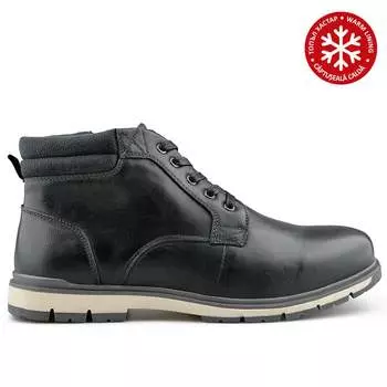 Мужские повседневные ботинки черные на теплой подкладке Tendenz