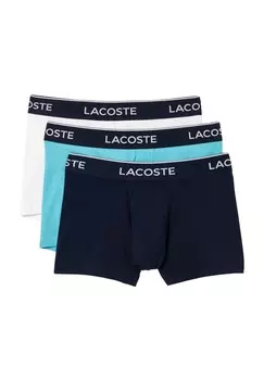 Мужские повседневные брюки, 3 шт, пояс с логотипом LACOSTE, цвет Piy Blue/white
