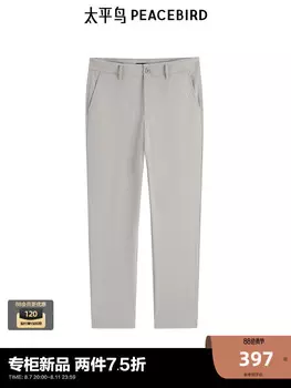 Мужские повседневные брюки Peacebird с вышивкой, модные, хаки