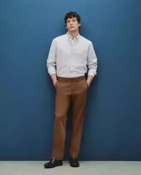 Мужские повседневные брюки с резинкой на талии из обычного хлопка-эластомера Dustin, зеленый