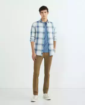 Мужские повседневные брюки в китайском стиле, калифорнийский хаки, зауженный крой Dockers, коричневый