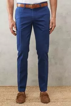 Мужские повседневные гибкие брюки узкого кроя добби с боковым карманом цвета индиго AC&Co Altinyildiz Classics, темно-синий