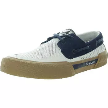 Мужские повседневные и модные кроссовки Soletide 2-Eye на шнуровке из кожи Sperry, белый/темно-синий