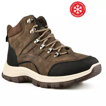 Мужские повседневные коричневые ботинки на теплой подкладке Tendenz