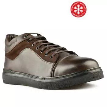 Мужские повседневные коричневые ботинки на теплой подкладке Tendenz
