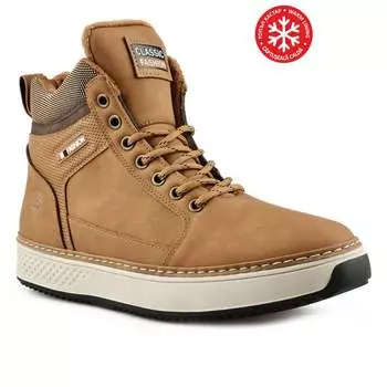 Мужские повседневные коричневые ботинки на теплой подкладке Tendenz