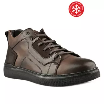 Мужские повседневные коричневые ботинки на теплой подкладке Tendenz