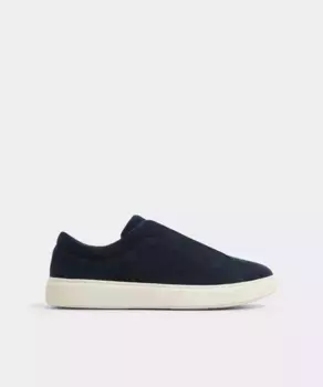 Мужские повседневные кожаные кроссовки с круглым носком Aldo, тёмно-синий