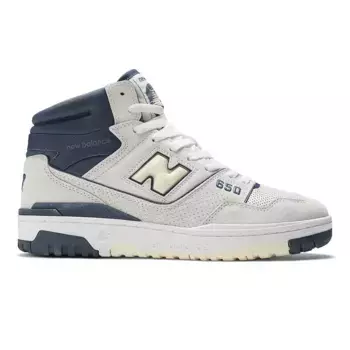 Мужские повседневные кроссовки Retro Basket 650 PREMIUM New Balance, белый/темно-синий