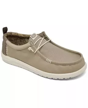 Мужские повседневные мокасины без шнуровки Wally Hickory Denim от Finish Line Hey Dude, бежевый