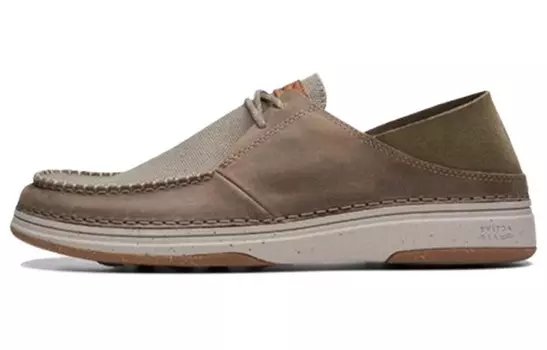 Мужские повседневные мужские низкие кроссовки оливково-зеленого цвета Clarks