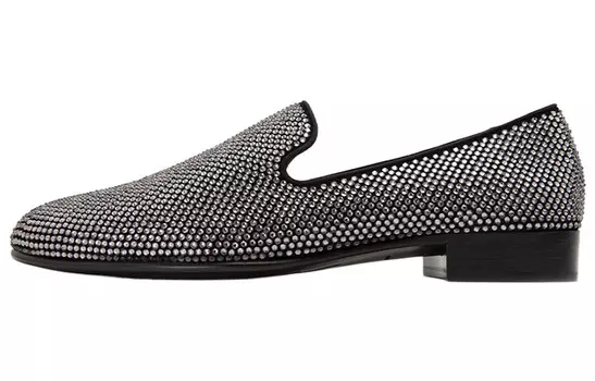 Мужские повседневные низкие кроссовки черного/серебристого цвета Giuseppe Zanotti