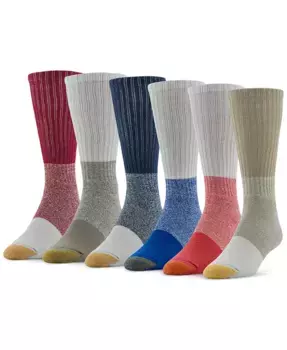 Мужские повседневные носки Harrington, 6 пар Gold Toe, мультиколор