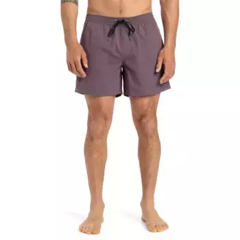 Мужские повседневные однотонные 15-дюймовые плавательные шорты Quiksilver, пурпурный