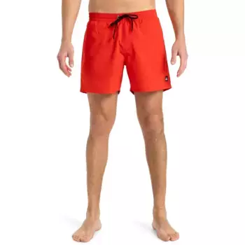 Мужские повседневные однотонные 15-дюймовые плавательные шорты Quiksilver, красный