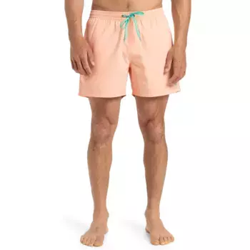 Мужские повседневные однотонные 15-дюймовые плавательные шорты Quiksilver, светло-оранжевый