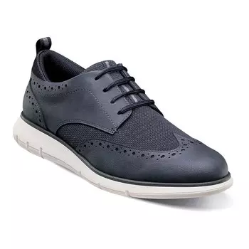 Мужские повседневные оксфорды Nunn Bush Stance с Wingtip, цвет Navy Multi