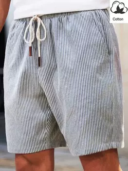 Мужские повседневные тканые шорты Modomio со средней посадкой Спортивные шорты прямого кроя Подходит для повседневной носки летом Manfinity, светло-серый