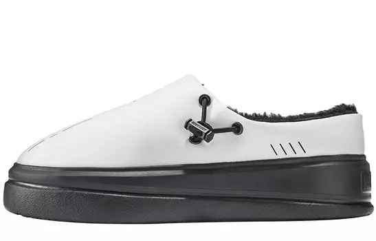 Мужские повседневные туфли унисекс низкие черный/белый Norvincy