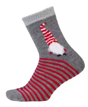 Мужские праздничные носки до щиколотки Northeast Outfitters Cozy Cabin с изображением значка, цвет Grey Gnome