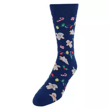 Мужские праздничные пряничные носки (1 пара) CTM, темно-синий