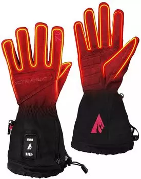 Мужские прочные кожаные рабочие перчатки ActionHeat 7V с подогревом, черный