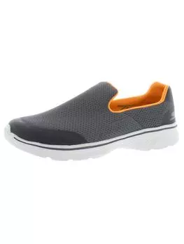 Мужские прогулочные туфли без шнуровки Go Walk 4 Incredible с сеткой Skechers, цвет Charcoal/ Orange